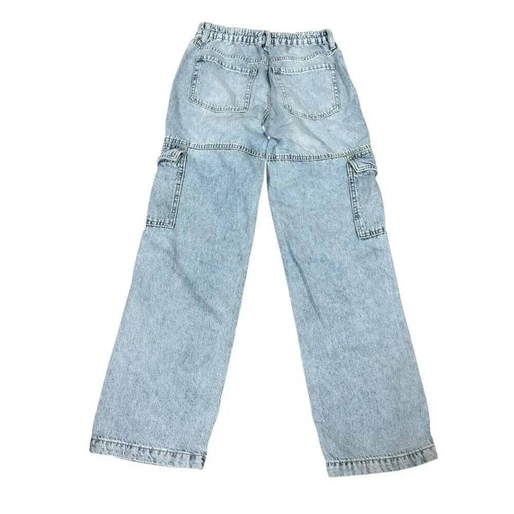 Aeropostale Women’s‎ Low-Rise Streetwear Light Wash Cargo Jeans Size Small